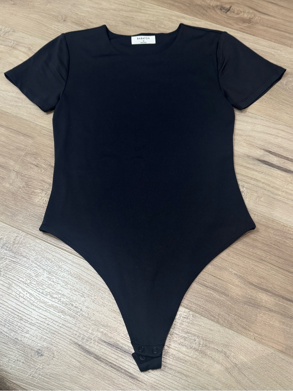 Aritzia/Babaton line Black Short Sleeve Bodysuit